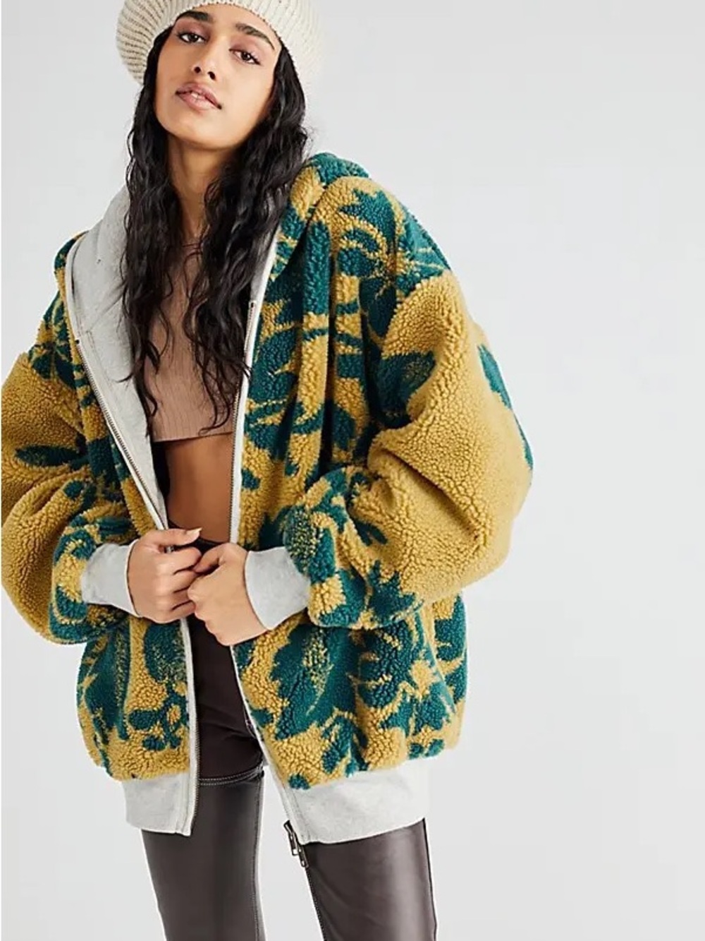Free People Canyon Moon Cardi in Olive Combo